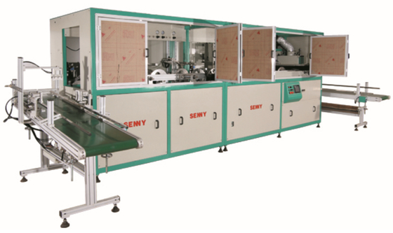 Multicolor Plastic Round Bucket Fully Automatic Screen Printing Machine 18pcs/Min