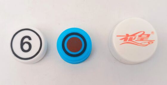 Caps Printing Machine including bottle cap counter three color offset printing unit and flame heads for surface treatment