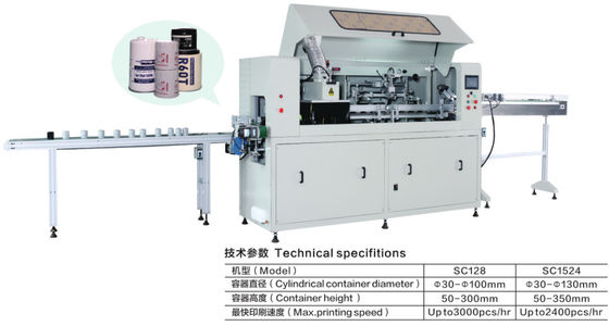 2 Stations 3000pcs/Hour Fully Automatic Screen Printing Machine OEM For Round Bottle