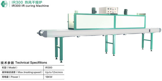 12M/Min UV Curing Machine , 18kw Auxiliary Machinery For Flat Bottles