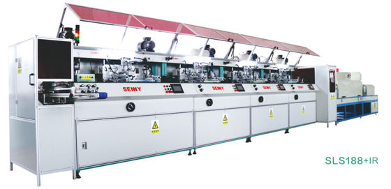 5 Stations 6000pcs/Hr Bottle Screen Printing Equipment 300x250mm