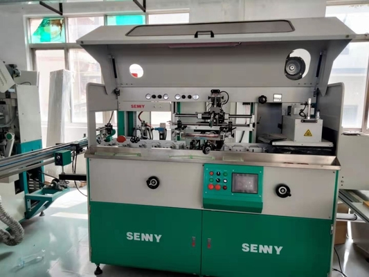 Servo Driven UV Bottle Printer Multicolor Screen Printing Machine With Hot Stamping Labeling