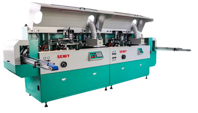 2 Colors Screen Printing Machine Flat Or Oval Bottle Double Sides Printing Equipment