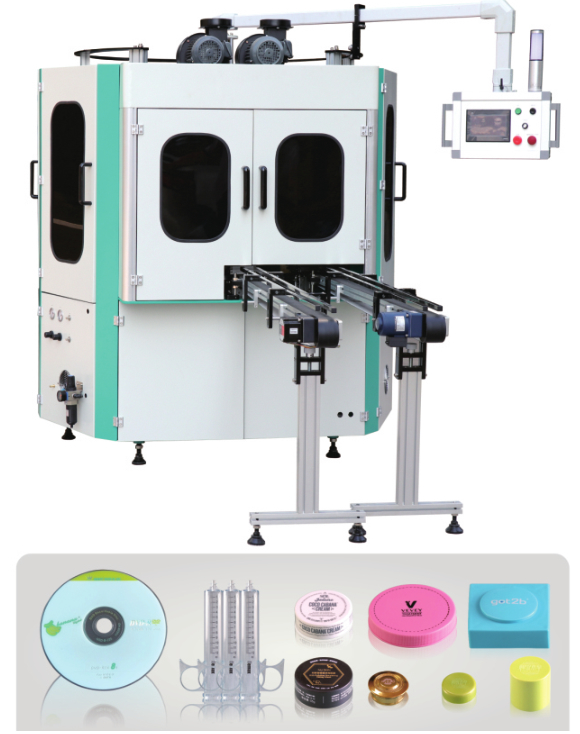 50pcs/Min Automatic Screen Printing Equipment 100x100mm For Caps 2 Color