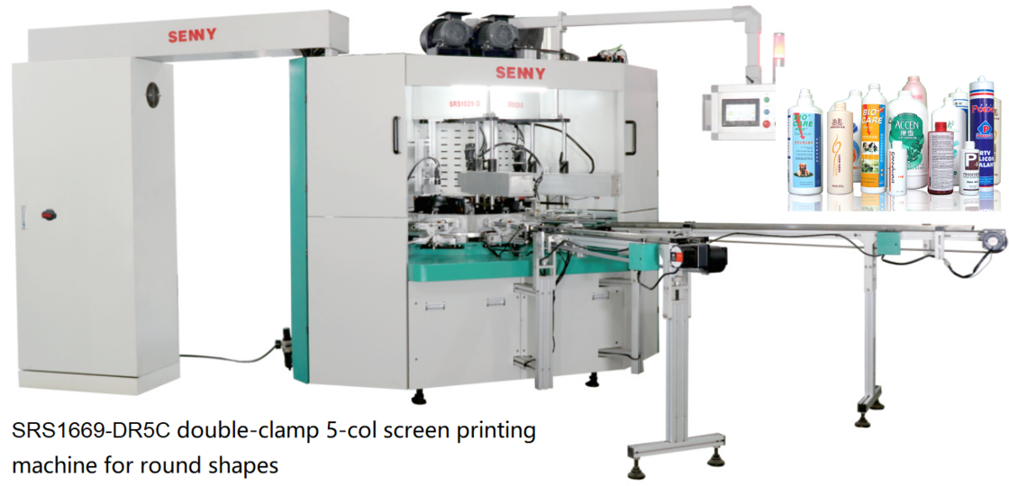 1-6 Colors Glass / Metal CNC Bottle Screen Printer Serigraphic Works Up To 45pcs/Min