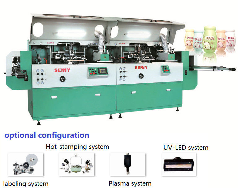 5000pcs/Hr Multi Color Automatic Cylinder Screen Printing Machine 250x200mm