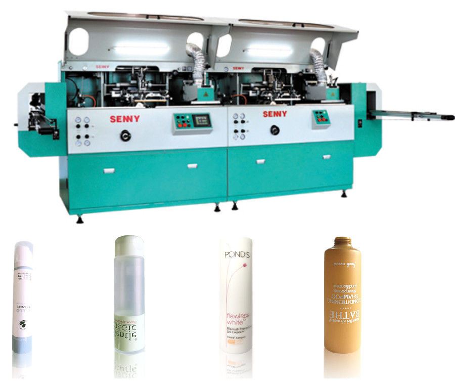 12 Color 5000pcs/Hr Tube Screen Printing Machine 250x200mm For Container
